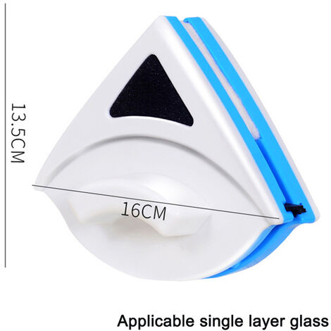 Nettoyeur de vitres double face avec essuie-glace magnétique pour vitres Pour verre monocouche de 3-8 mm dépaisseur 