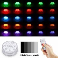 IP68 Étanche Lumières de Baignoire RGB Multi-couleur Changement Avec Télécommandes Kintty Lumière LED Submersible Lampes Décoratives idéal pour Aquarium Baignoire Piscine Jardin Milieu Aquatique-4P 