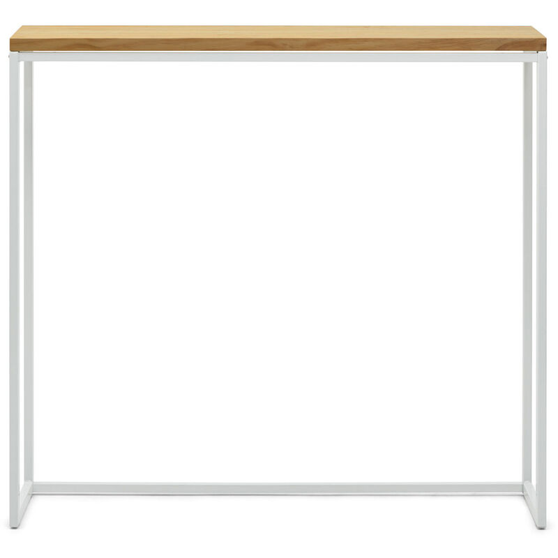 Tavolo da bar stretto stile industriale vintage - 30x120x110cm Bianco