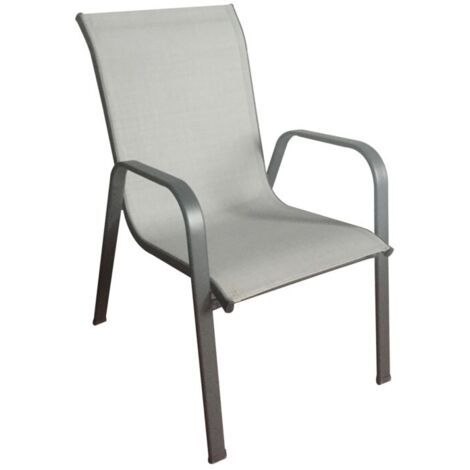 Silla jardin 55x67x92cm acero/textileno gris antracita natuur nt118582