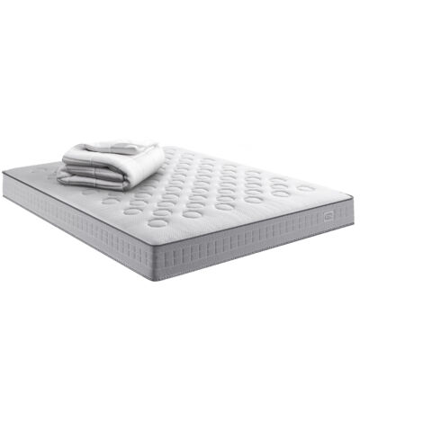 Matelas INITIAL 160x200, ressorts ensachés, ferme, H23 + COUETTE 260x240