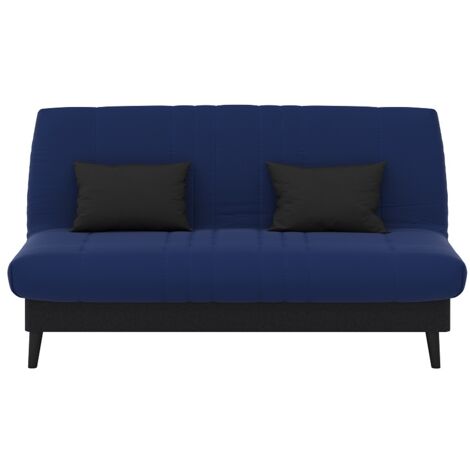 Banquette convertible Elios clic clac, couchage 130 x 190 avec rangement intégré + 2 coussins OFFERTS, Pearl Bleu (1/4)