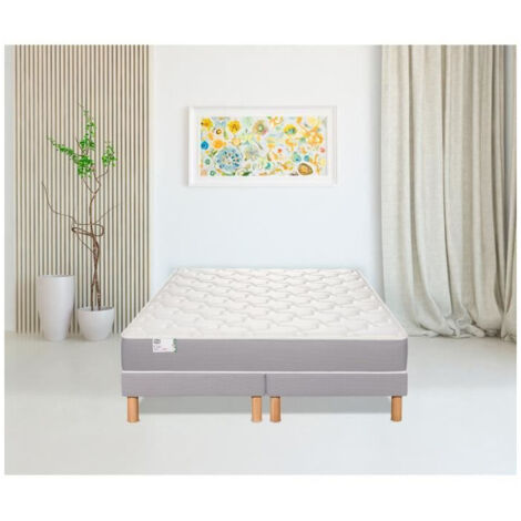 Ens L OPTIMAL 90x190 matelas H22 ressort ensachés, ferme, sommier (1/5)