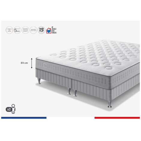 Ens INITIAL 160x200 matelas H23 ressort ensachés, ferme, 2 sommiers (1/5)