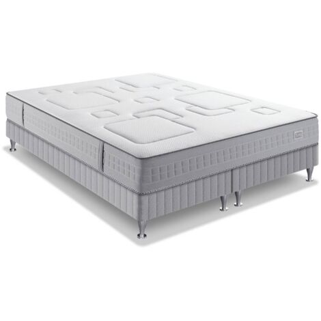 Ens EQUILIBRE 160x200 matelas H25 ressort ensachés, ferme, 2 sommiers (1/5)