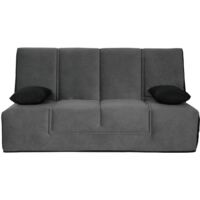 Banquette CC WASHINGTON 130 x 190, matelas Simmons, angel gris