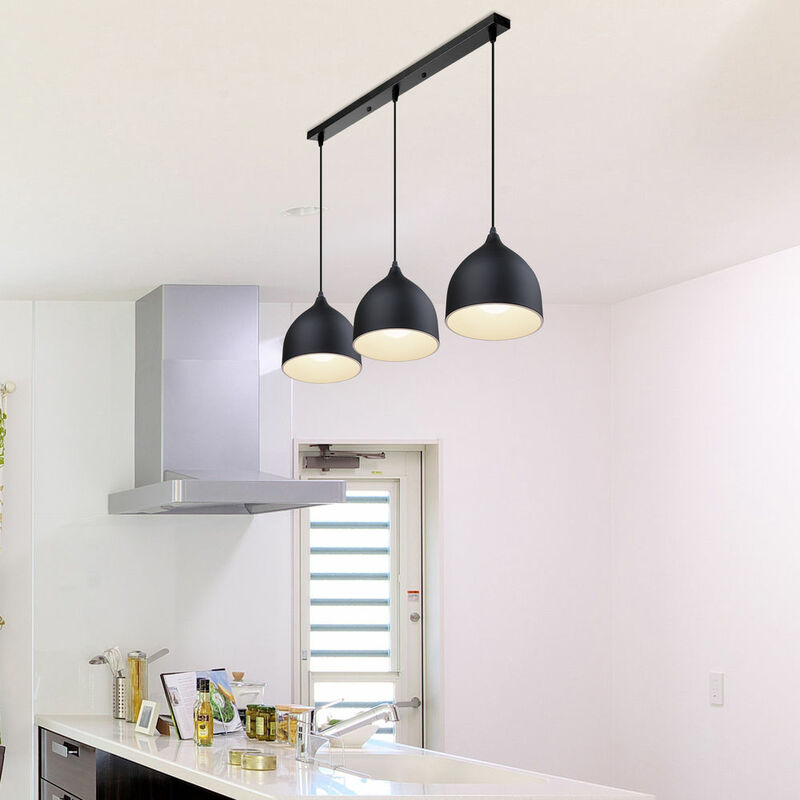 Pendant Light Fixture, 3 Lights Spiral Modern Hanging Lights with