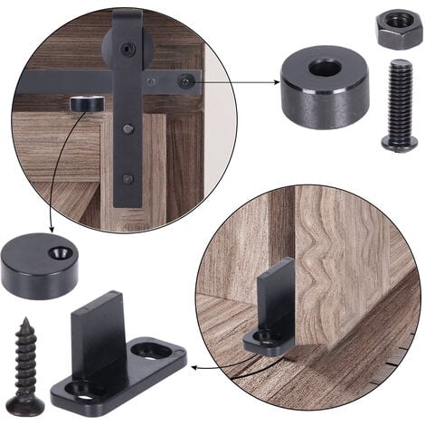 140cm Hardware Rail Kit for Sliding Door Rail Pulley Hanging Double Wardrobe Door System