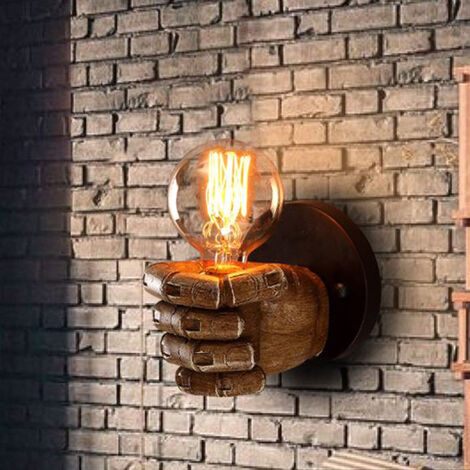 Phansthy Industrial Vintage Edison Wall Light Sconce, E27 Glass
