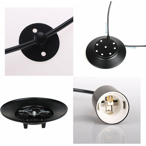 Pendant Lighting Fixture, Vintage Industrial Spider Ceiling Lamp, Chandelier with Edison Base for Bedroom Living Room Kitchen Island - 8 Lights/150cm