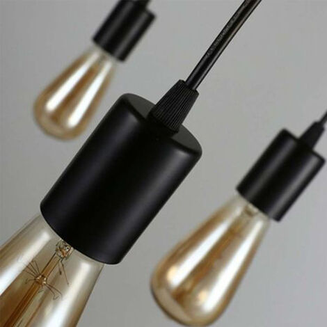 Industrial Pendant Lighting Fitting  Classic Edison Ceiling Lamp Retro Spider Chandelier E27 for Bedroom Living Room Kitchen 14 Lights/200cm