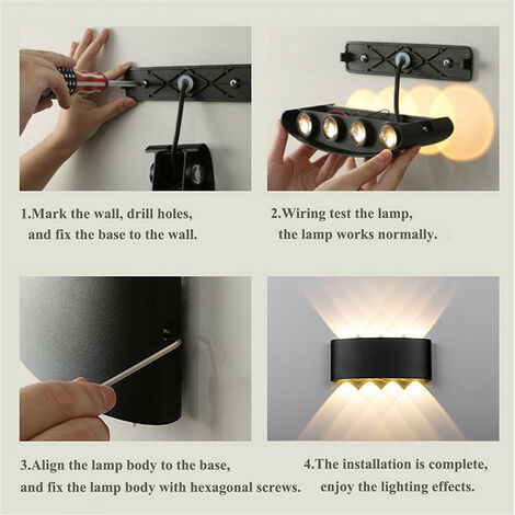 Homefire Binnen en Outdoor LED Wandlamp 2ER Zwart Homefire Binnen en Outdoor LED Wandlamp 2ER Zwart