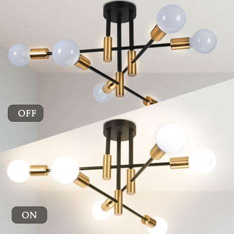 Industriële Plafondlamp Sputnik Kroonluchter 6 Lights
