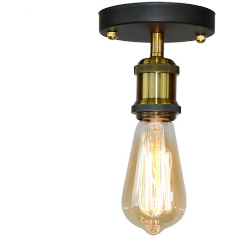 Retro Industrial Ceiling Light E27 Simple Ceiling Lamp Vintage Chandelier for Living Room Bedroom Hallway (1/4)