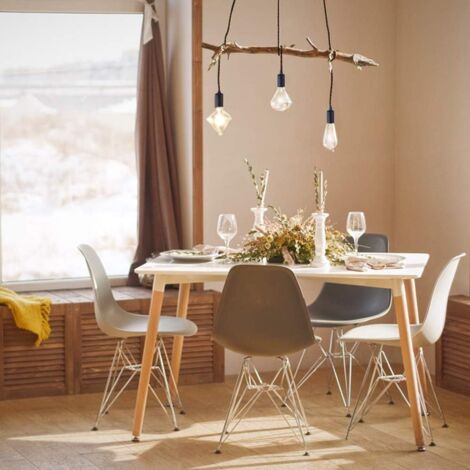Industrial Pendant Lighting Fitting  Classic Edison Ceiling Lamp Retro Spider Chandelier E27 for Bedroom Living Room Kitchen 3 Lights/150cm