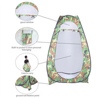 Camping Toilet Tent Pop Up Shower Privacy Tent for Outdoor, Portable Changing Dressing Fishing Bathing Storage Room Tents with Carrying Bag (Camouflage Color)