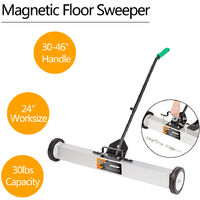 36" Magnetic Sweeper with Switchable Release, Magnetic Pick Up Tool with Wheels Sweeps Nails & Screws Quickly