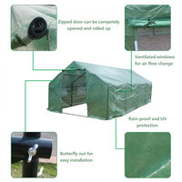 Polytunnel Greenhouse with Steeple, 6 x 3 x 2M Pollytunnel Tent with Steel Frame for Vegetables Fruites Tomatoes