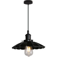 Industrial Pendant Light, Vintage Metal Lampshades for Ceiling Lights, Retro Chandelier Fixture with Black Holder for Living Room Dining Room Kitchen Island