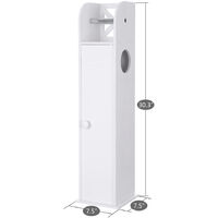 Bathroom Cabinet, Narrow Waterproof Shelf, DIY Flooring Stand Storage Units for Toilet Living Room Bedroom (White)