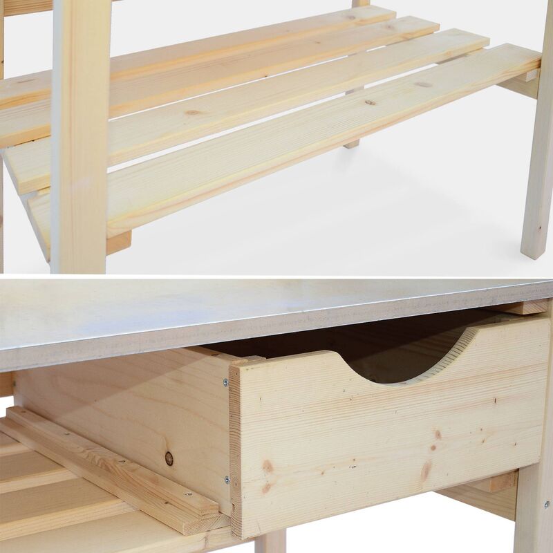 HOMCOM Chevalet d'artiste sur pieds pliable dim. 51,5L x 71,5l x 134,5H cm inclinaison réglable 90° max. bois de pin coloris noyer foncé