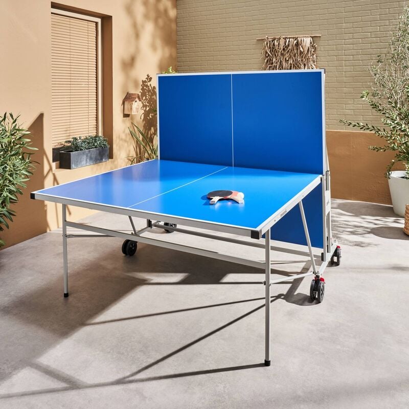 Mini Table De Ping Pong 150x75cm - table pliable INDOOR bleue