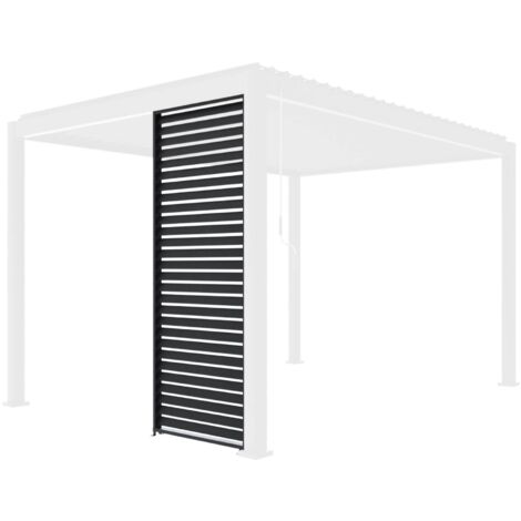 Sweeek – Panneau brise vue 100cm pour pergola bioclimatique – Aluminium anthracite – Dimensions L93 x P6 x H238 cm – Installation jusqu'à 3 persiennes