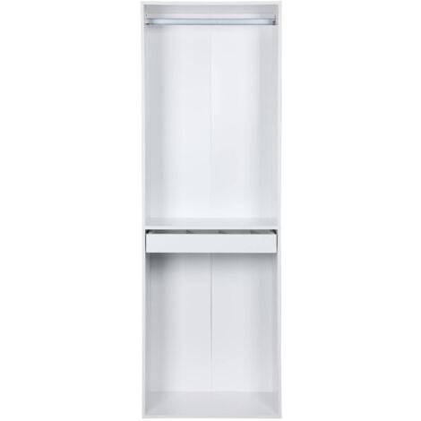Module dressing avec penderie et porte-pantalons. blanc. panneaux stratifiés
