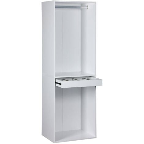 Module dressing avec penderie et porte-pantalons. blanc. panneaux stratifiés