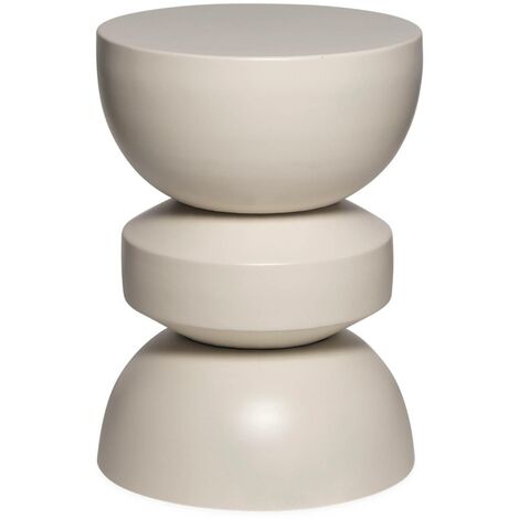 Table d'appoint. bout de canapé. table de chevet en métal. crème. Assa. Ø32 x H 44.5cm
