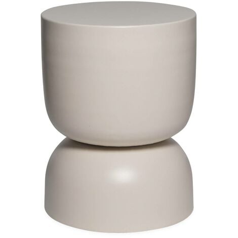 Table d'appoint. bout de canapé. table de chevet en métal. crème. Madi. Ø32 x H 42cm
