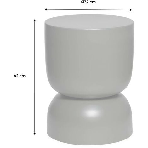 Table d'appoint. bout de canapé. table de chevet en métal. crème. Madi. Ø32 x H 42cm