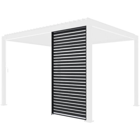 Sweeek – Persienne 130cm pour pergola bioclimatique – Panneau brise vue en aluminium – Compatible avec pergolas Triomphe 3x4m (1/5)