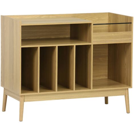 Meuble vinyle vintage décor bois. Dune. L 100 x l 48 x H 81.5cm
