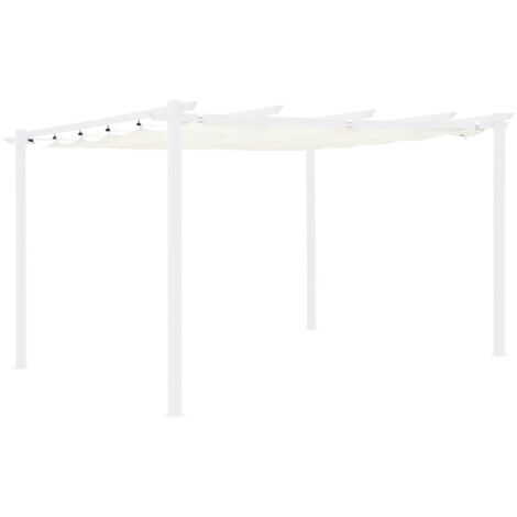 Toile de toit écrue pour tonnelle 3x4m Isla - toile de rechange pergola. toile de remplacement