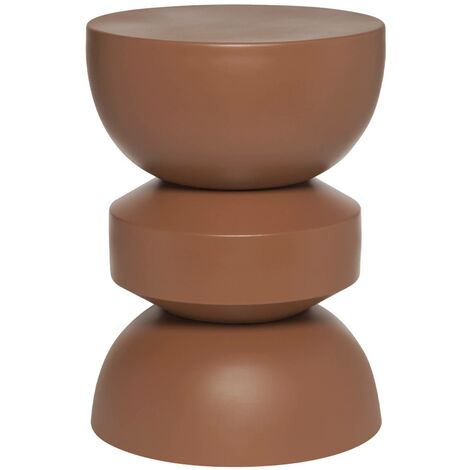 Table d'appoint. bout de canapé. table de chevet en métal. terracotta. Assa. Ø32 x H 44.5cm
