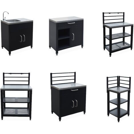 Ensemble de meubles de cuisine extérieure en acier inoxydable 6 modules (1/5)