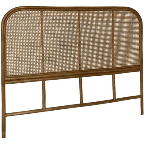 Tête de lit en rotin foncé et cannage. Sumatra 140 cm (1/5)