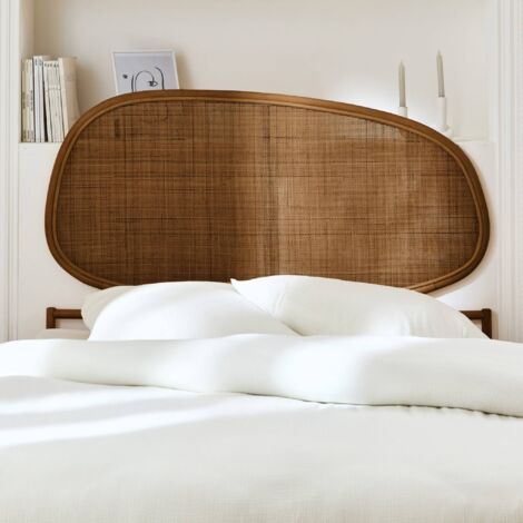 Tête de lit en rotin foncé 140 cm (1/5)