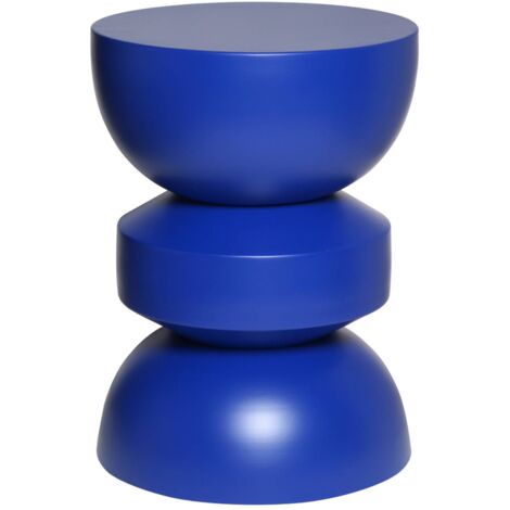 Table d'appoint. bout de canapé. table de chevet en métal. bleu. Assa. Ø32 x H 44.5cm