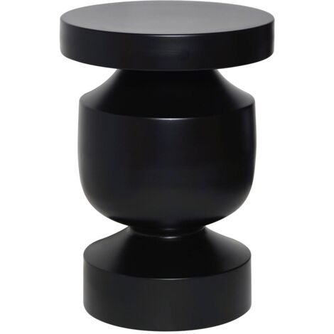 Table d'appoint. bout de canapé. table de chevet en métal coloris noir. Alma. Ø30.5 x H 46.5cm