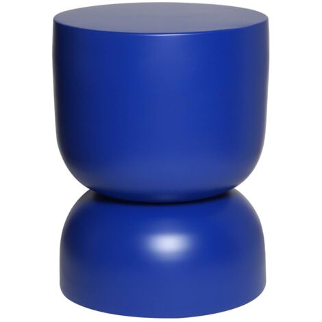 Table d'appoint. bout de canapé. table de chevet en métal. bleu Madi Ø32 x H 42cm (1/4)