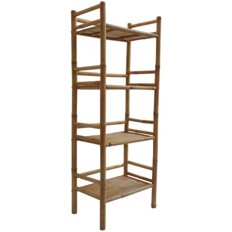 Etagère en bambou 4 niveaux L54cm x P32 x H144cm (1/5)