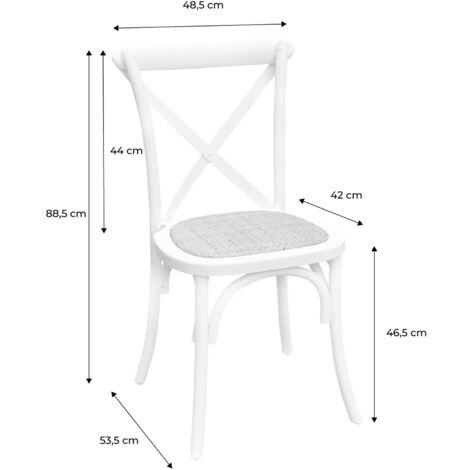 Lot De 4 Chaises De Salle à Manger En Bois Massif Hévéa - Style Colonial - Marron