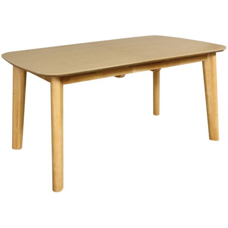 Table à manger extensible rectangulaire 160 - 210cm. placage chêne ...