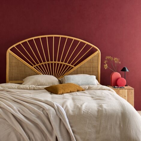 Tête de lit en cannage rotin CELAYA - 160cm - Naturel – Planète Déco