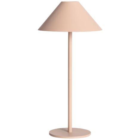 Lampe à poser intérieur/extérieur LED sans fil rechargeable Adam beige H 32cm Ø 15cm (1/5)