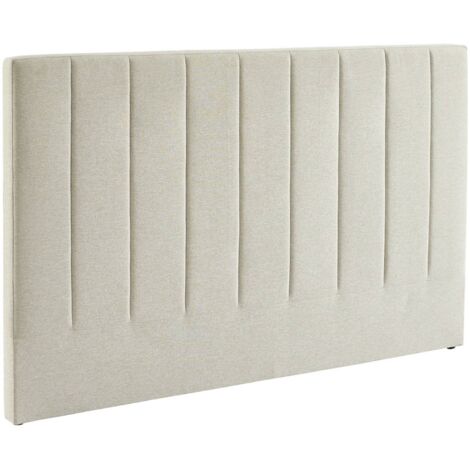 Tête de lit pour lit double 160cm revêtement tissu beige - Cole 170cm (1/4)