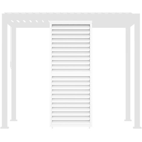 Persienne à lames orientables 100cm pour pergola aluminium blanc