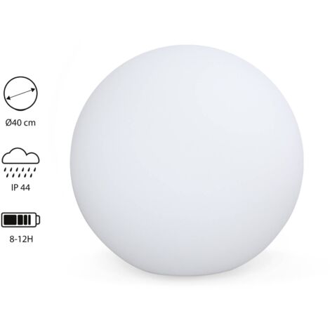 Boule LED – Sphère décorative lumineuse. blanc chaud. commande à distance Ø40 cm